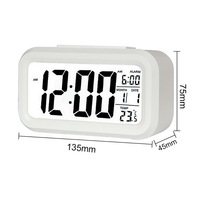 Cyfrowy budzik LED zegar elektroniczny cyfrowy ekran alarmowy zegar na biurko dla Home Office podświetlenie drzemka Data kalendarz zegary biurkowe 5